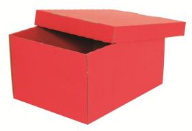 Krabička dno + víko 243 x 190 x 131 mm - červená