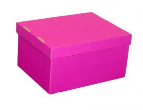 Krabička dno + víko 243 x 190 x 131 mm - růžová