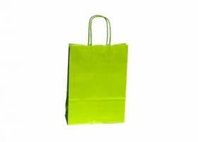 Papírová taška zelená - kroucené ucho